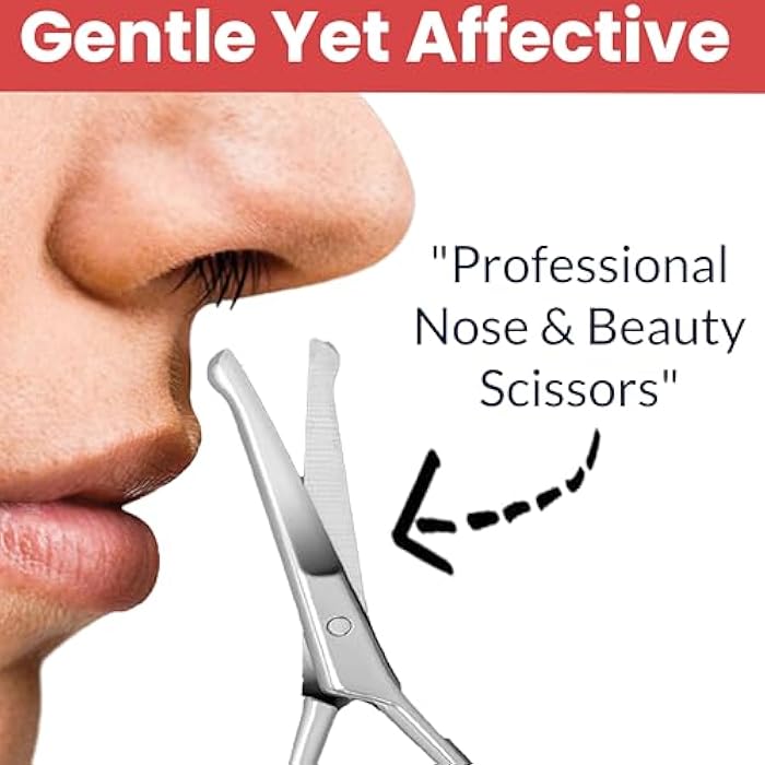 TEMPERIA Scissors for Moustache, Nose Hair, Beard, Eyebrow Cutting Trimming for Men & Women | Small Shaving & Grooming Scissor | Safety Design & Premium Non Rusting Metal | 1 Nasal & 1 Eyebrow Scissor - Image 3